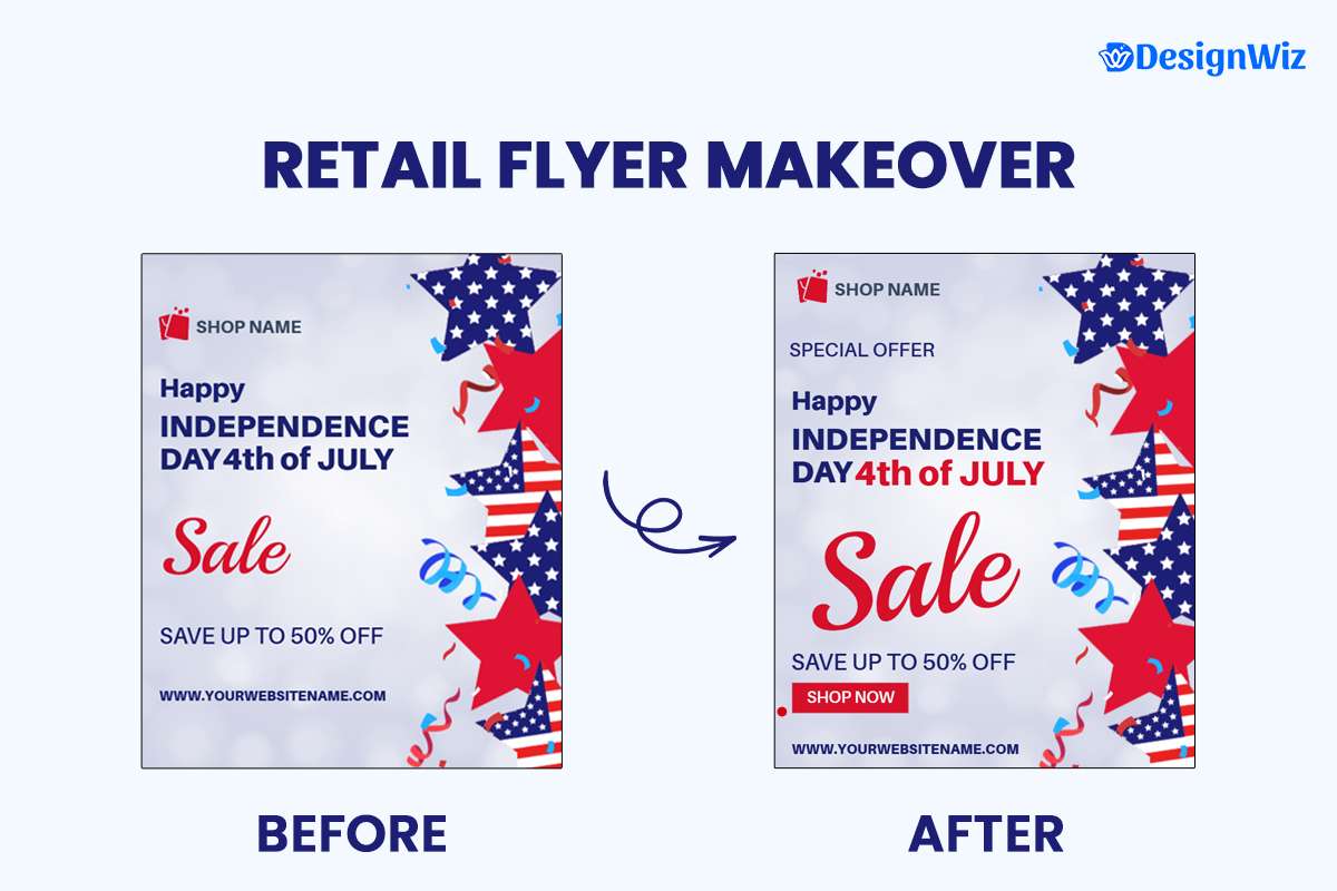 Before After Retail 4th Of July Flyers