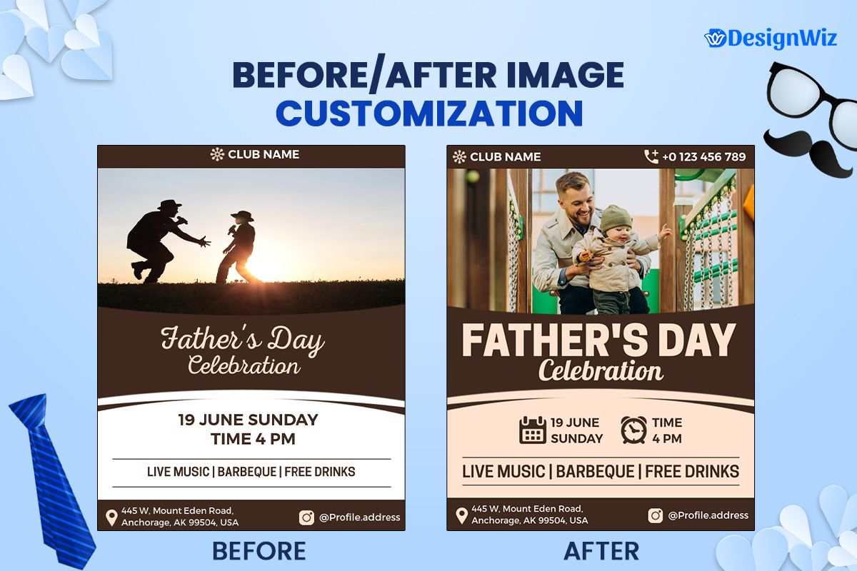 Before and After Example of Image Customization