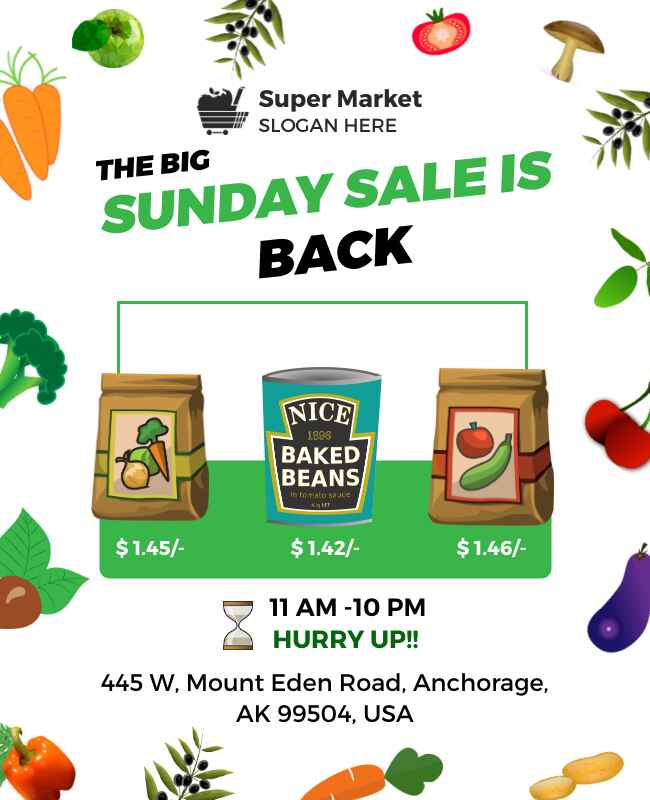 Big Sunday supermarket flyer featuring exciting offers and bold visuals.