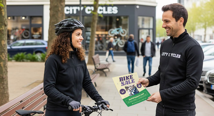 Bike Flyer Distribution Strategies for Local Shops