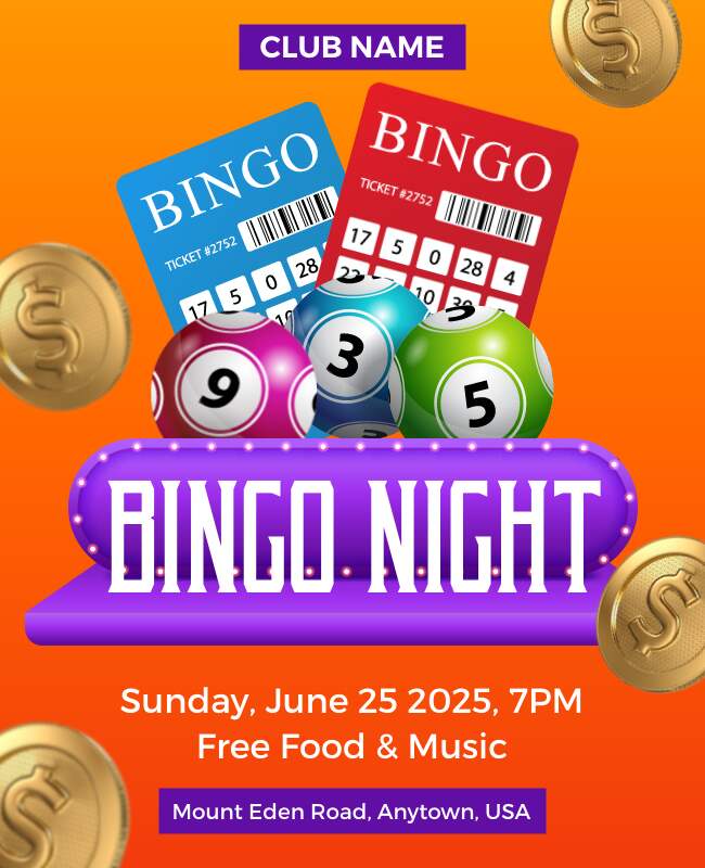 Bingo Night Club Flyer Template