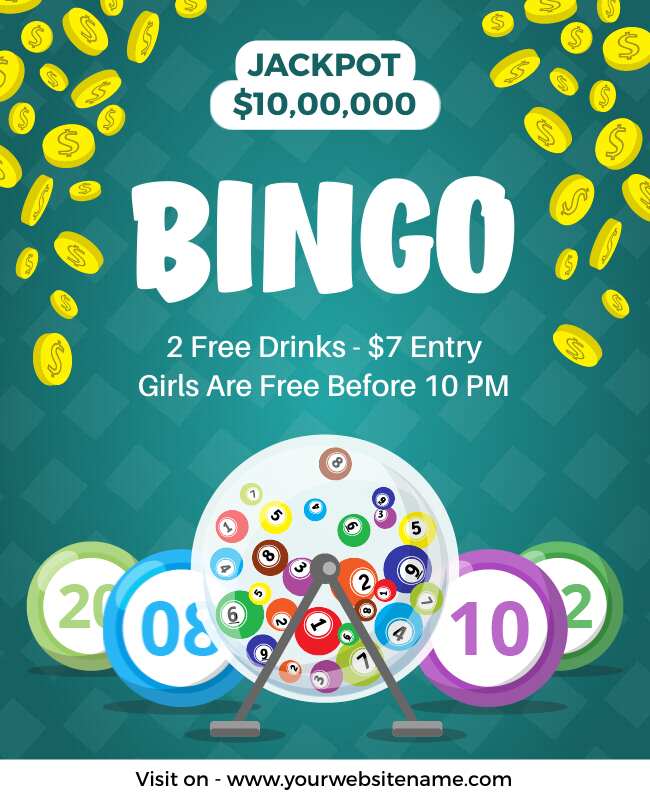 Bingo Night Jackpot Promotion Flyer Template