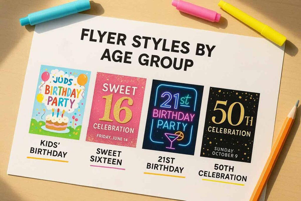 Birthday Flyer Age Comparison