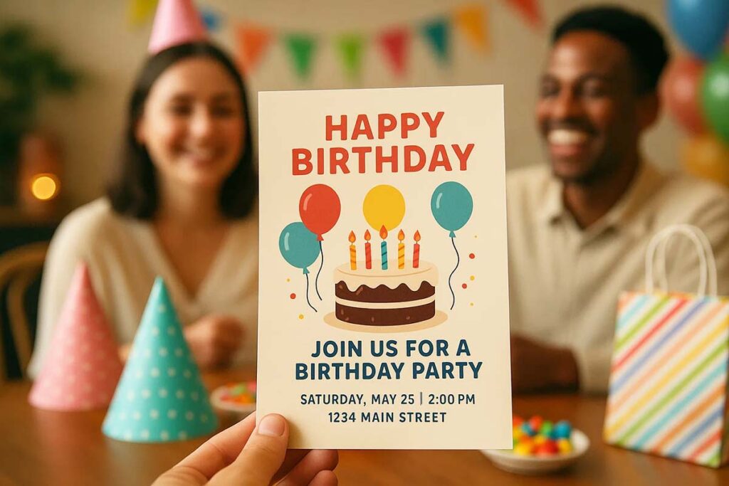 birthday flyer implementation example
