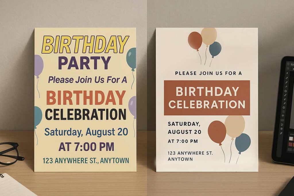 Birthday Flyer Mistakes Example