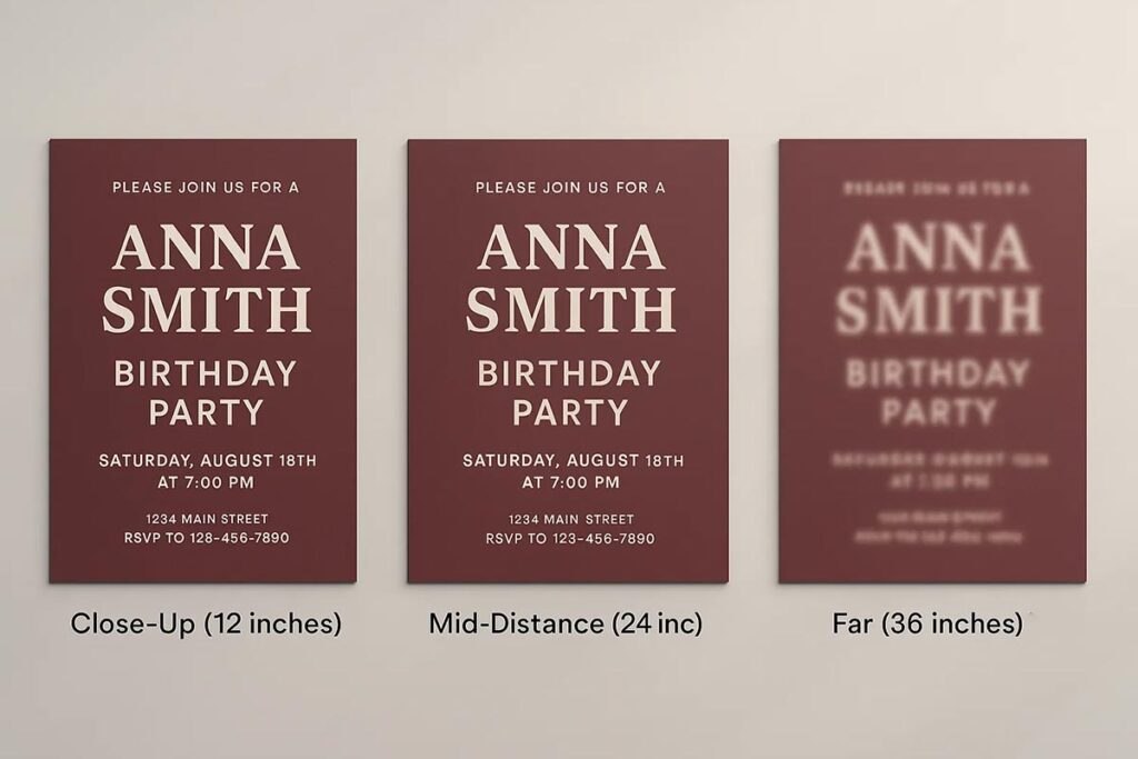 Birthday Flyer Readability Testing