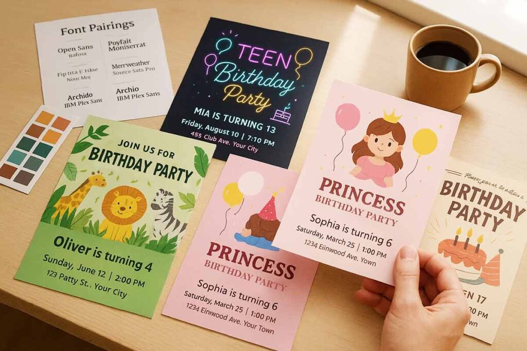 Birthday flyer template examples