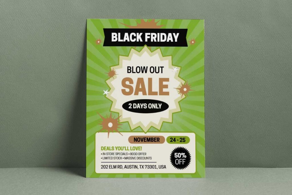 Black Friday Blowout Sale Event Flyer Template