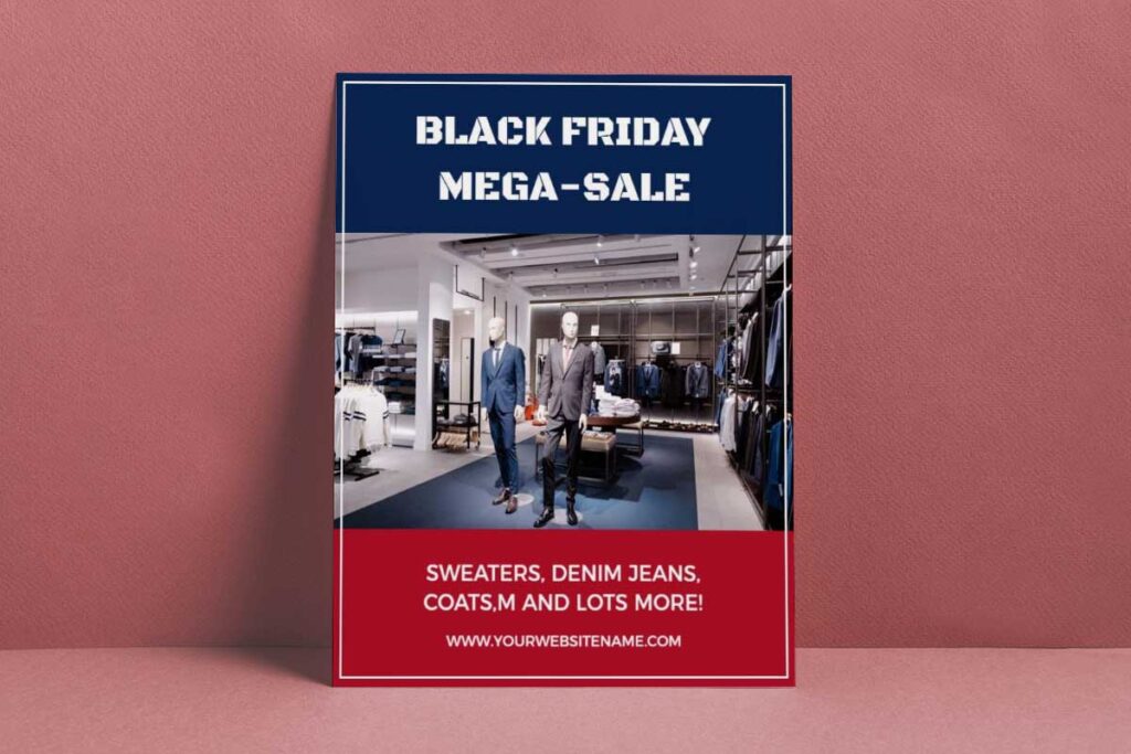 Black Friday Mega Sale Shopping Event Flyer Template
