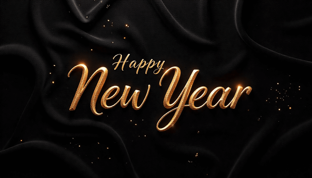 black velvet with gold typography