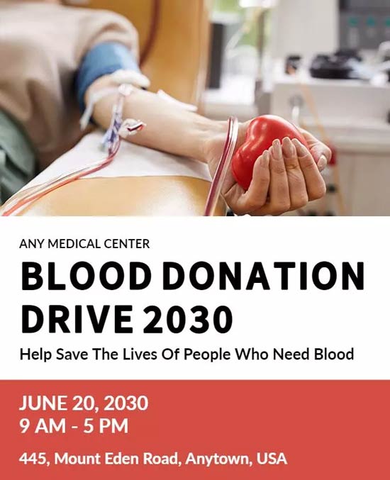 Photo-Driven Blood Donation Drive Flyer with Powerful Visuals and Impactful Message