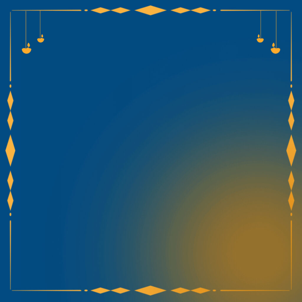 Blue And Gold Gradient Diwali Instagram Post