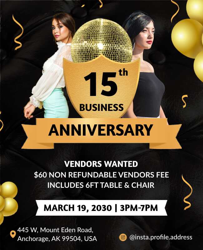 Business Anniversary Celebration Event Flyer Template