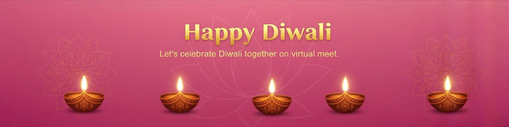 Business-appropriate Diwali LinkedIn Banner