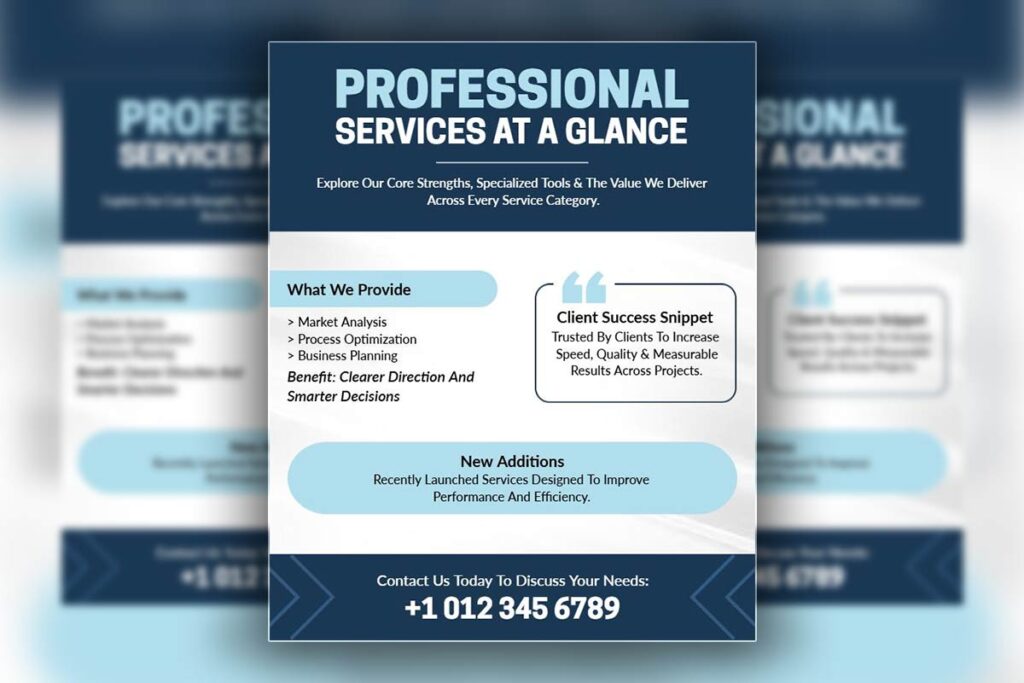 Business Consulting Service Overview Advertisement Flyer Template