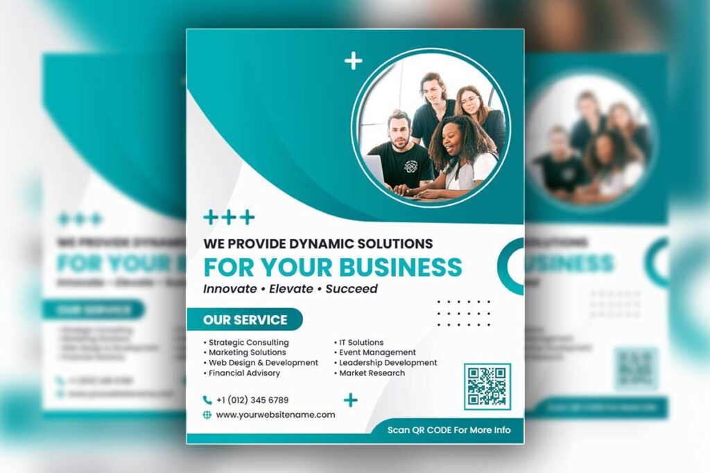 Business Consulting Service Promotion Flyer Template