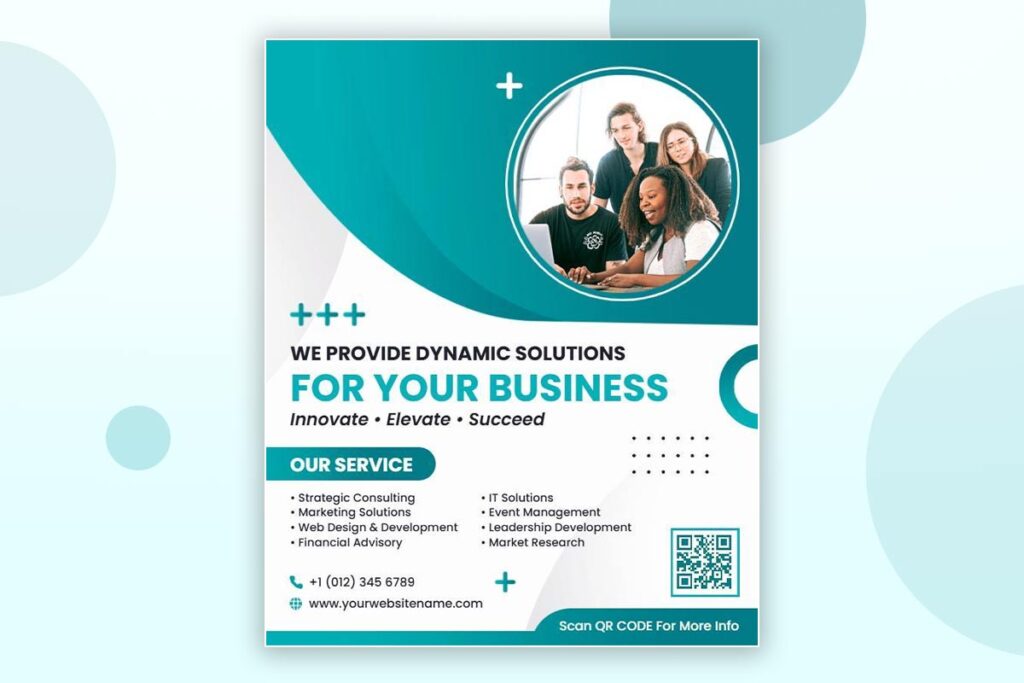 Business Consulting Service Promotion Flyer Template