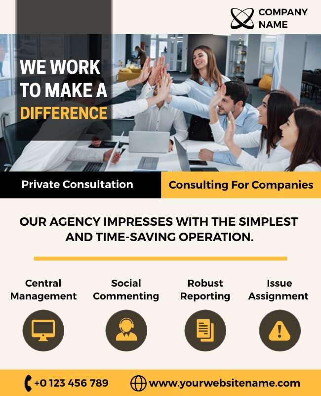 Business Consulting Commercial Flyer Template