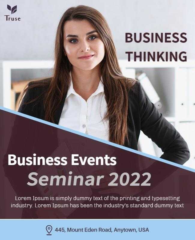 Professional Business Seminar Flyer With Simple Layout Style