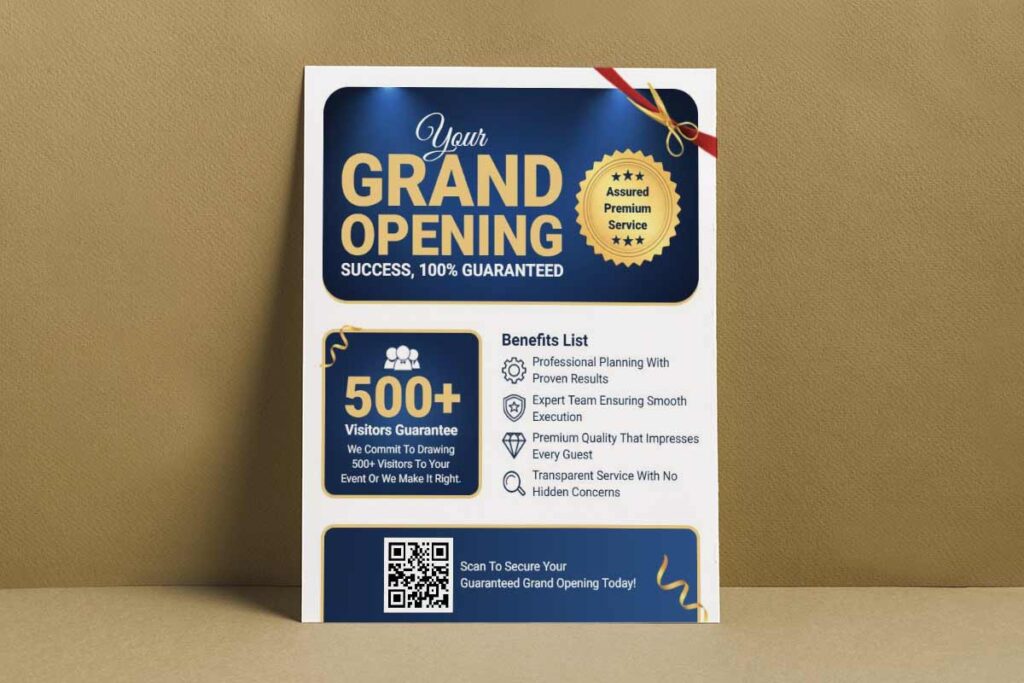 Business Grand Opening Event Promotion Flyer Template