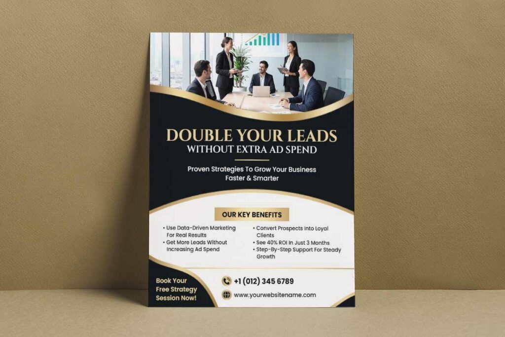 Business Growth Strategy Marketing Flyer Template