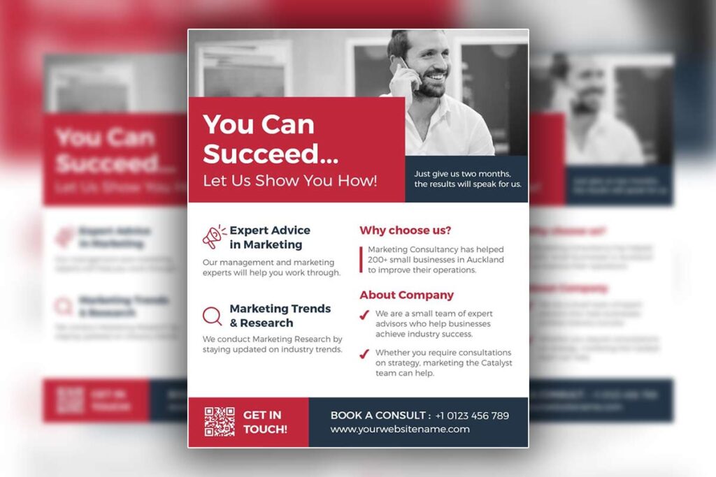 Business Marketing Consultancy Services Flyer Template
