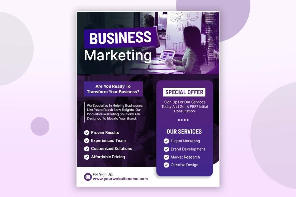 Business Marketing Service Promotion Flyer Template