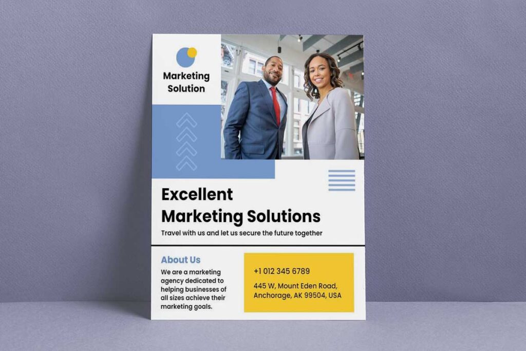 Business Marketing Solutions Advertisement Flyer Template
