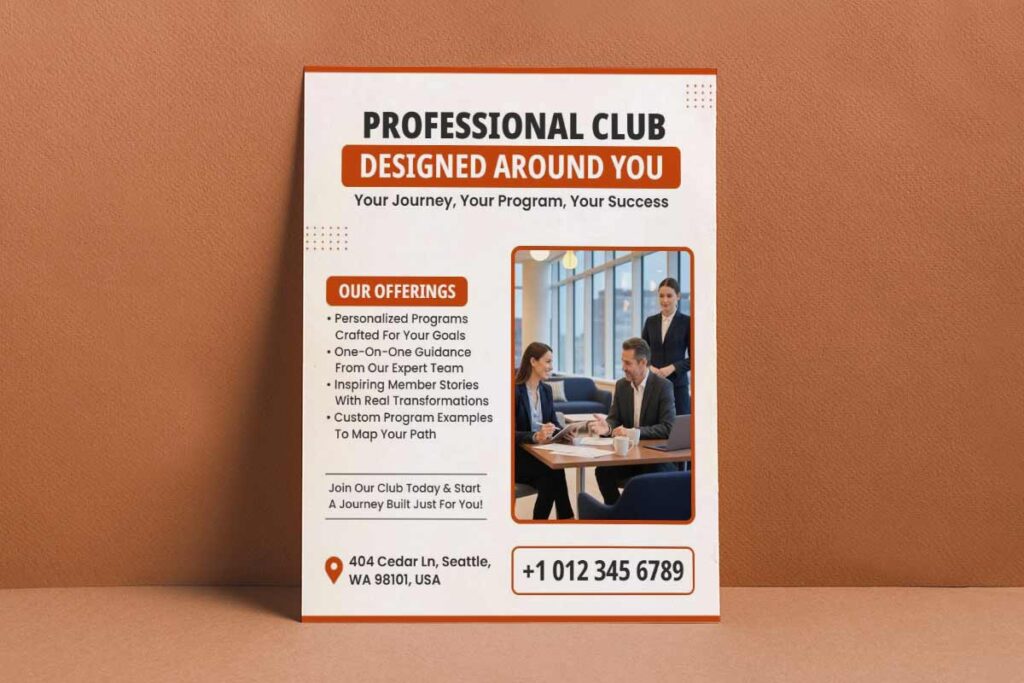 Business Networking and Coaching Club Flyer Template