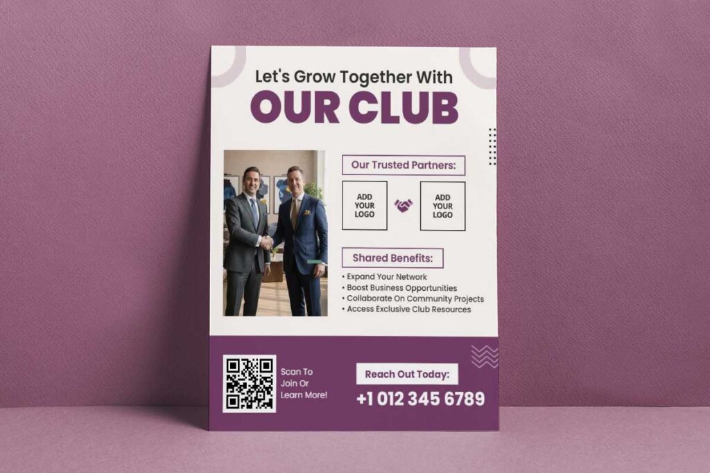 Business Networking Club Partnership Flyer Template