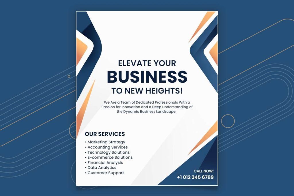 Business Solutions Marketing Services Flyer Template
