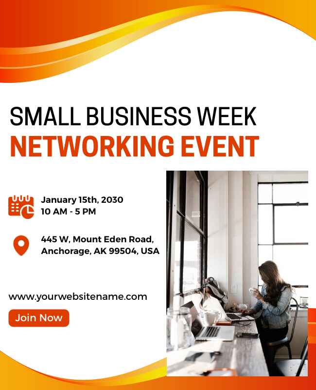 Business Week Networking Flyer Template