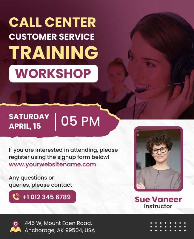 Call Center Training Workshop Flyer Template