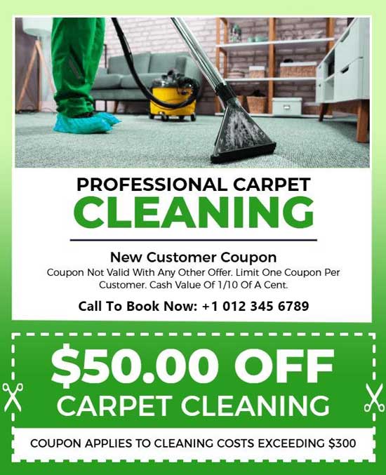 Call-To-Action Carpet Cleaning Promotion Flyer Emphasizing Exclusive Discounts And Offers