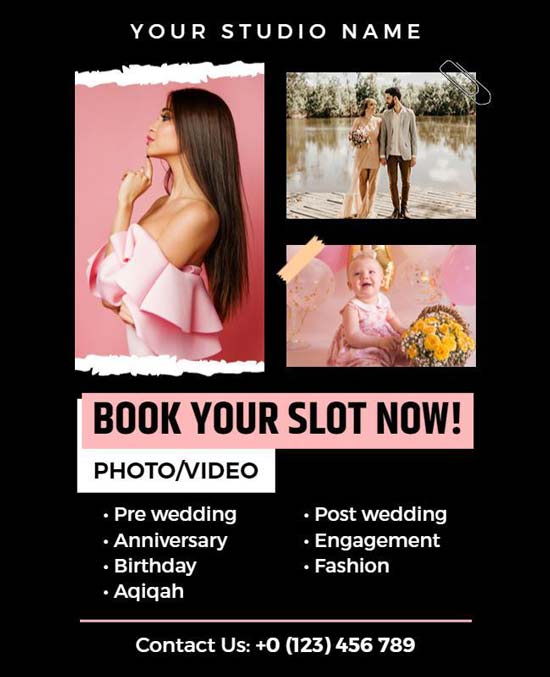 Call-to-Action Photography Booking Flyer with Clear and Engaging Design