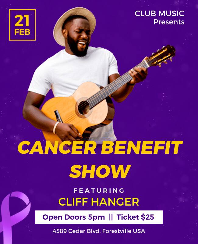 Cancer Benefit Show Flyer Template