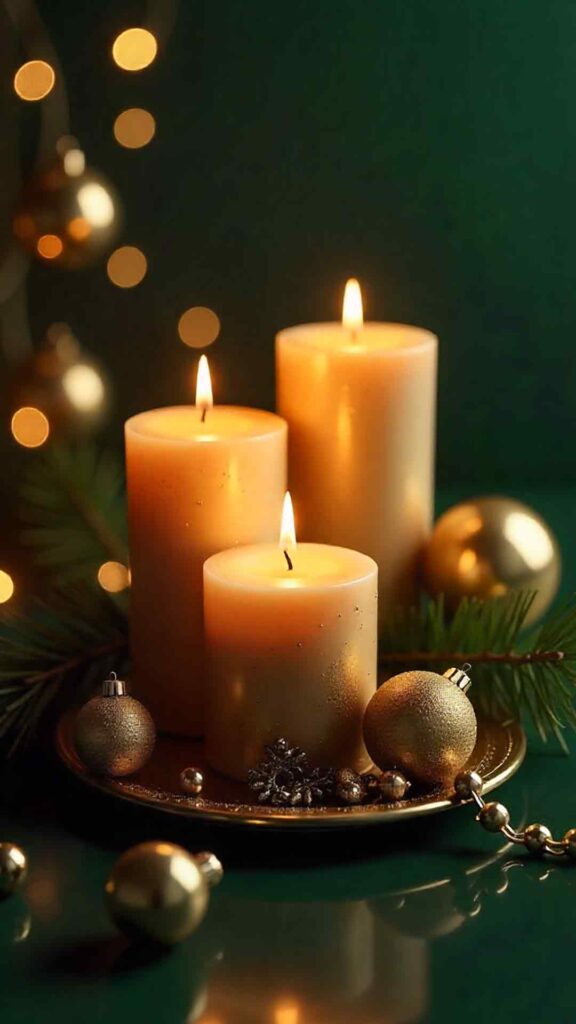 Candlelit Luxury Scene Wallpaper