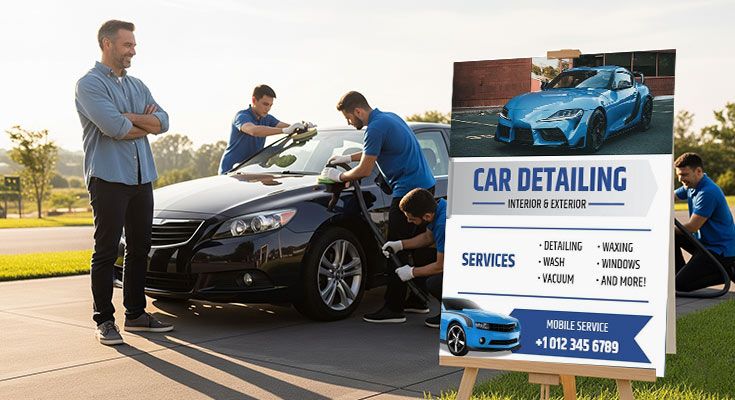 Car Detailing Competitive Flyers to win Local Clients