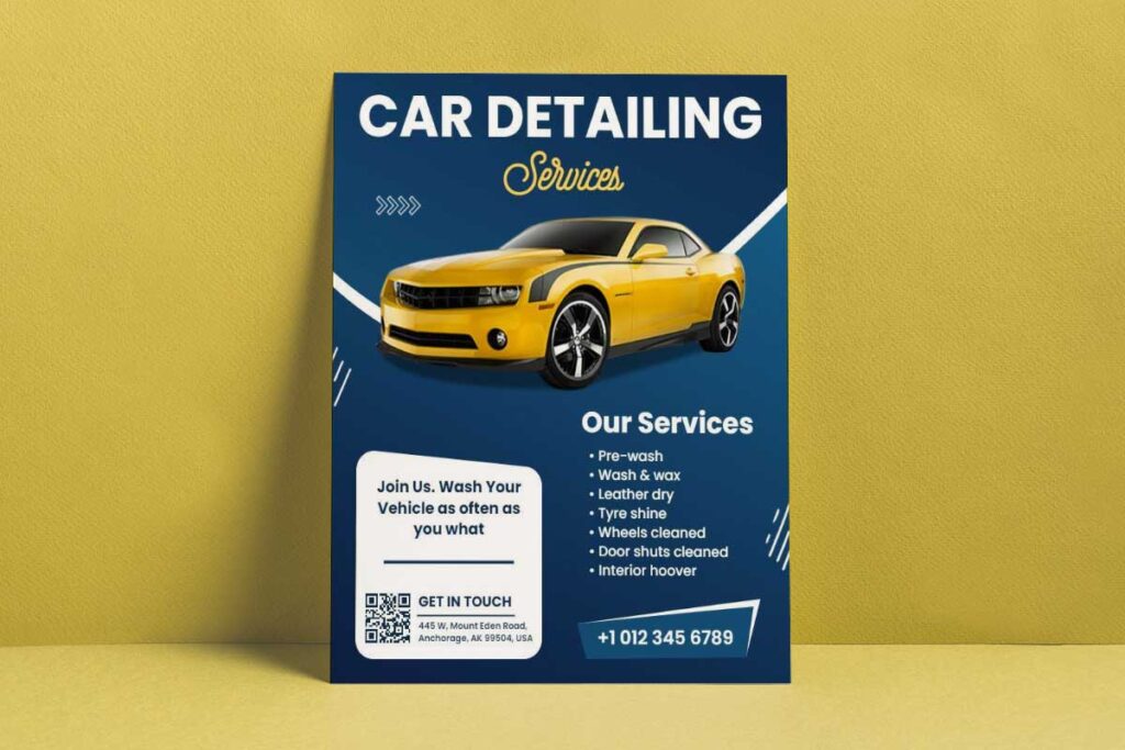 Car Detailing Services Promotional Flyer Template