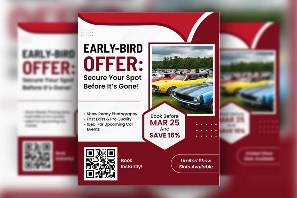Car Show Early Bird Offer Flyer Template