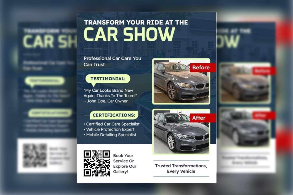 Car Show Transformation Service Flyer Template