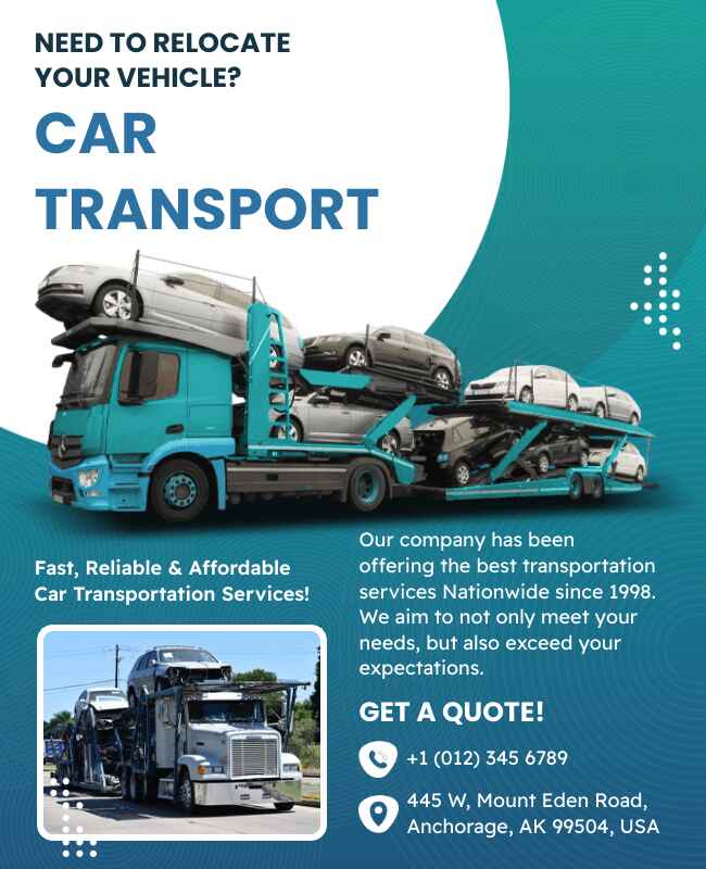 Car Transport Services Flyer Template