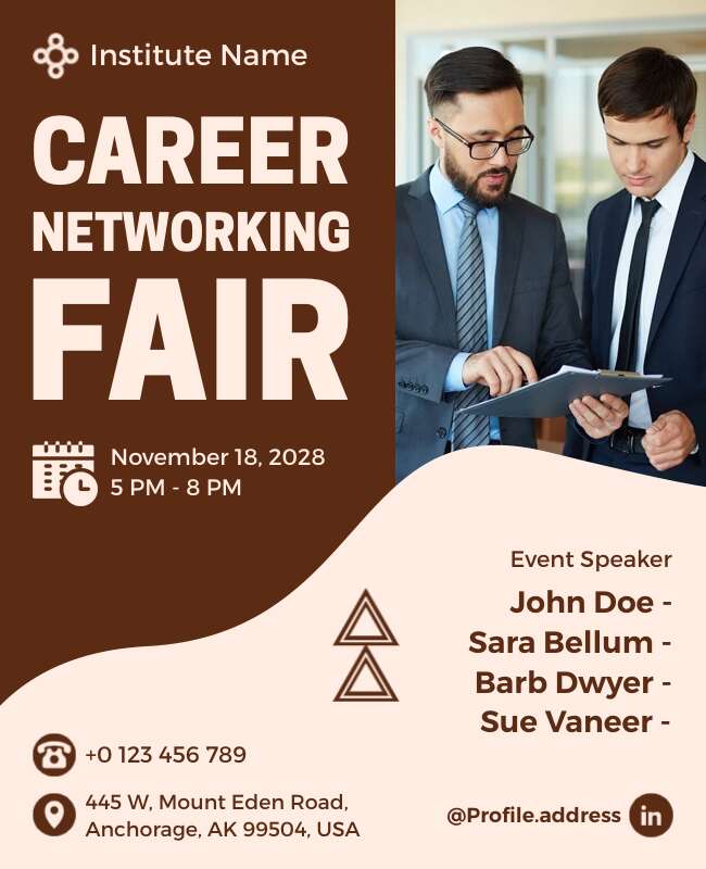 Career Networking Fair Event Flyer Template