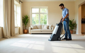 Carpet Cleaning Flyer Blog Cover Image Showcasing Professional Cleaning Services and Tools