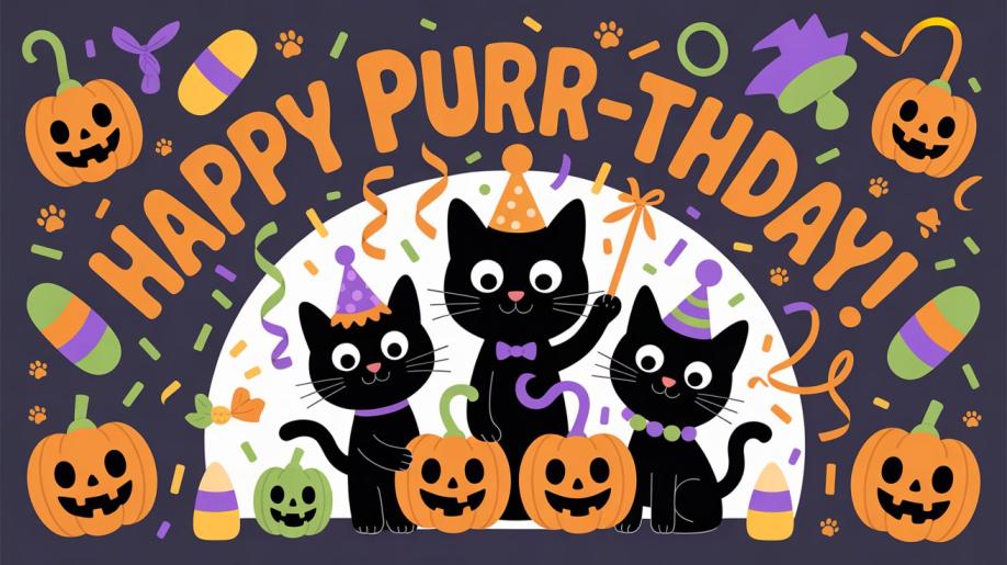 cartoon black cat