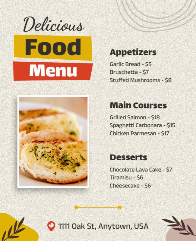 casual-dining-food-menu-design