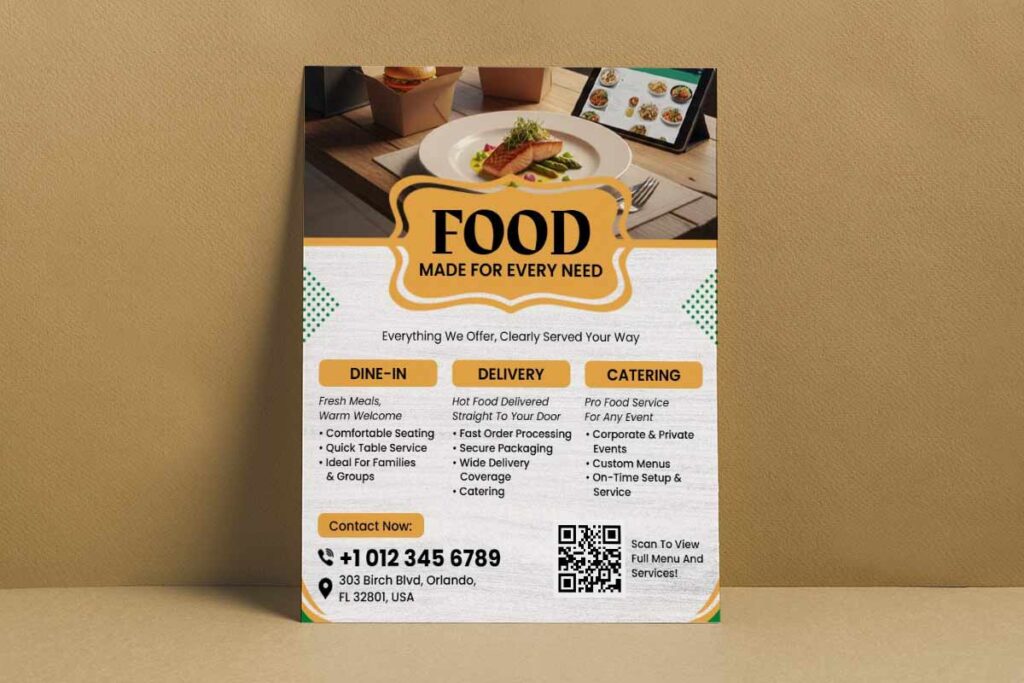 Catering and Food Service Promotion Flyer Template