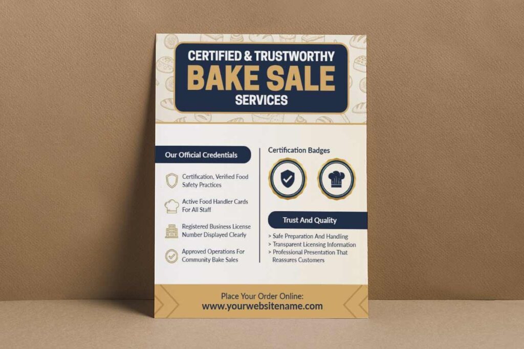 Certified Bake Sale Services Flyer Template