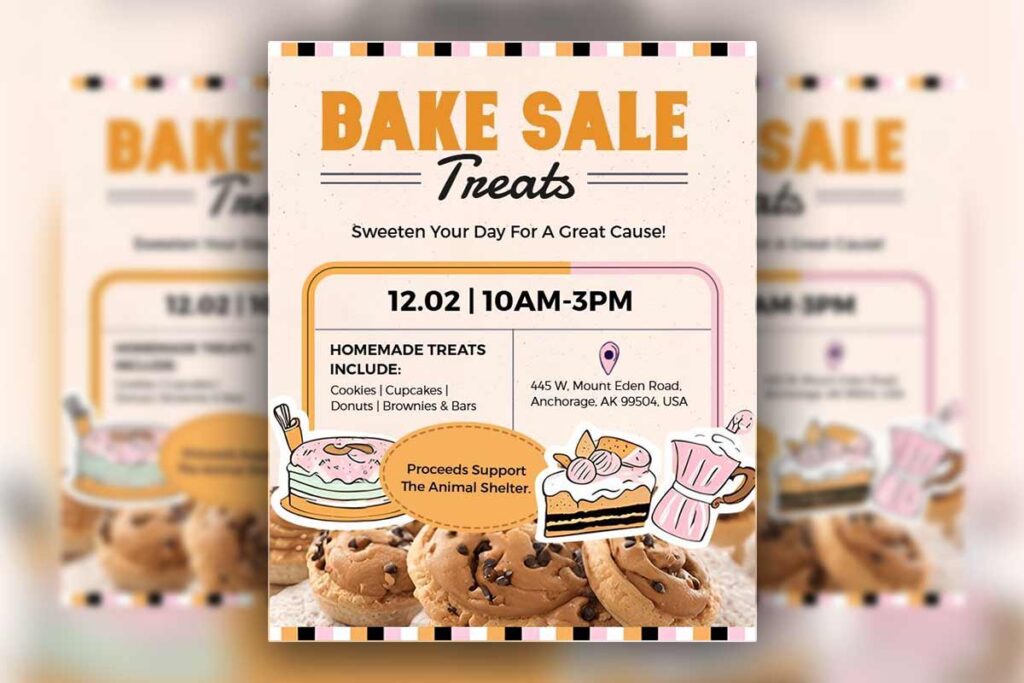 Charity Bake Sale Event Flyer Template