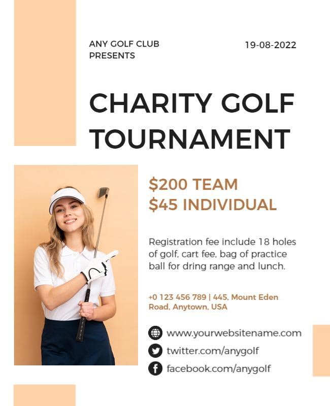 Charity Golf Tournament Flyer 